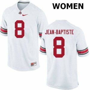 Women's Ohio State Buckeyes #8 Javontae Jean-Baptiste White Nike NCAA College Football Jersey August YKB5744ZJ